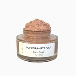 KYOMI SKIN pomegranate face scrub, facial scrub, organic face scrub, organic face exfoliator, best face scrubs, plant based skincare