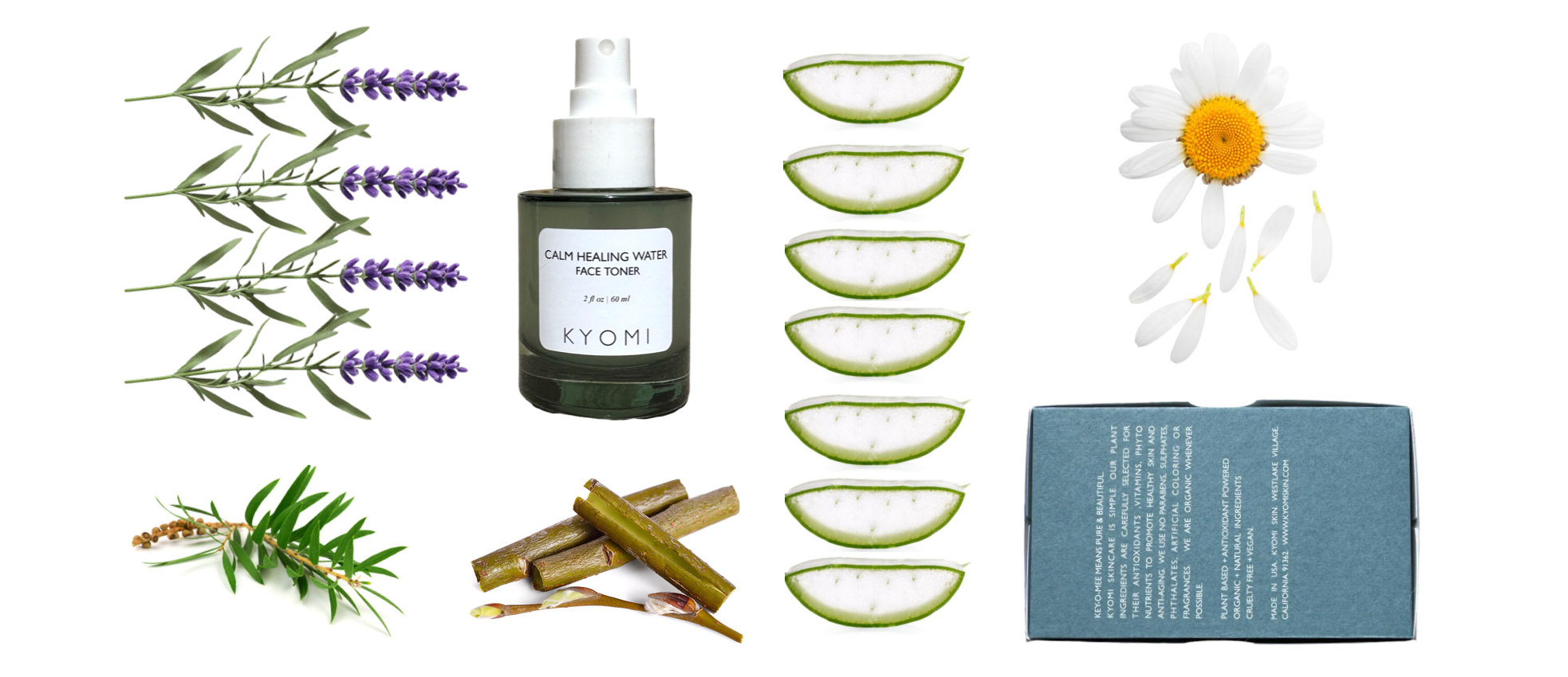 Calm healing water face toner, all natural face toner, plant based skincare