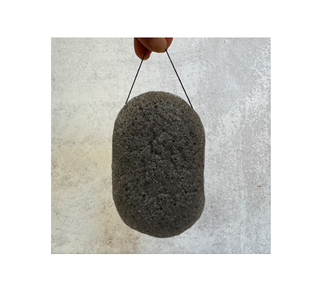 kyomi skin konjac sponge charcoal, organic konjac sponge, charcoal konjac sponge, konjac sponge bamboo charcoal