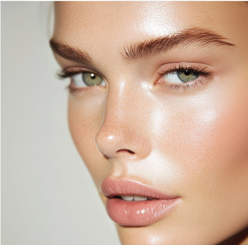 Woman with smooth cell skin from daily exfoliating