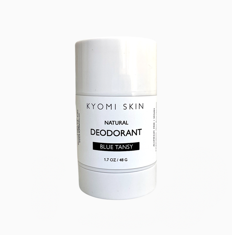 Kyomi skin blue tansy natural deodorant, aluminum free deodorant, non toxic deodorant organic deodorant, vegan deodorant