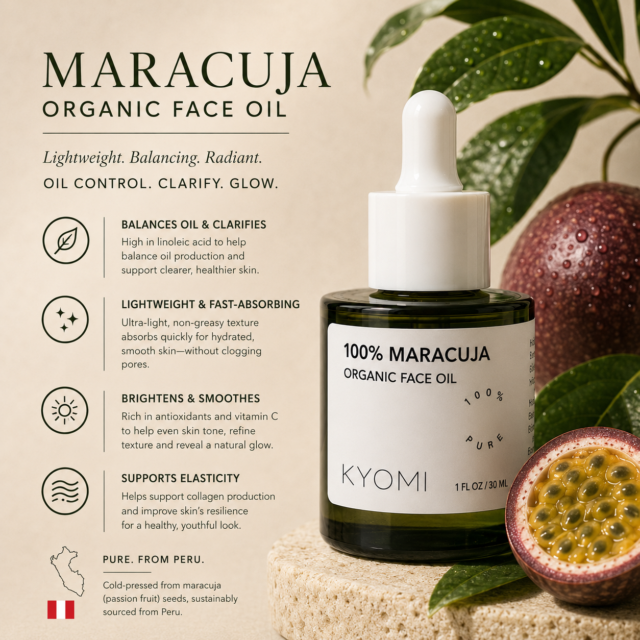 organic maracuja face oil
