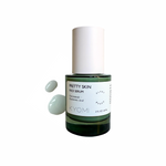 Kyomi Pretty Skin face serum bottle with droplet on a white background