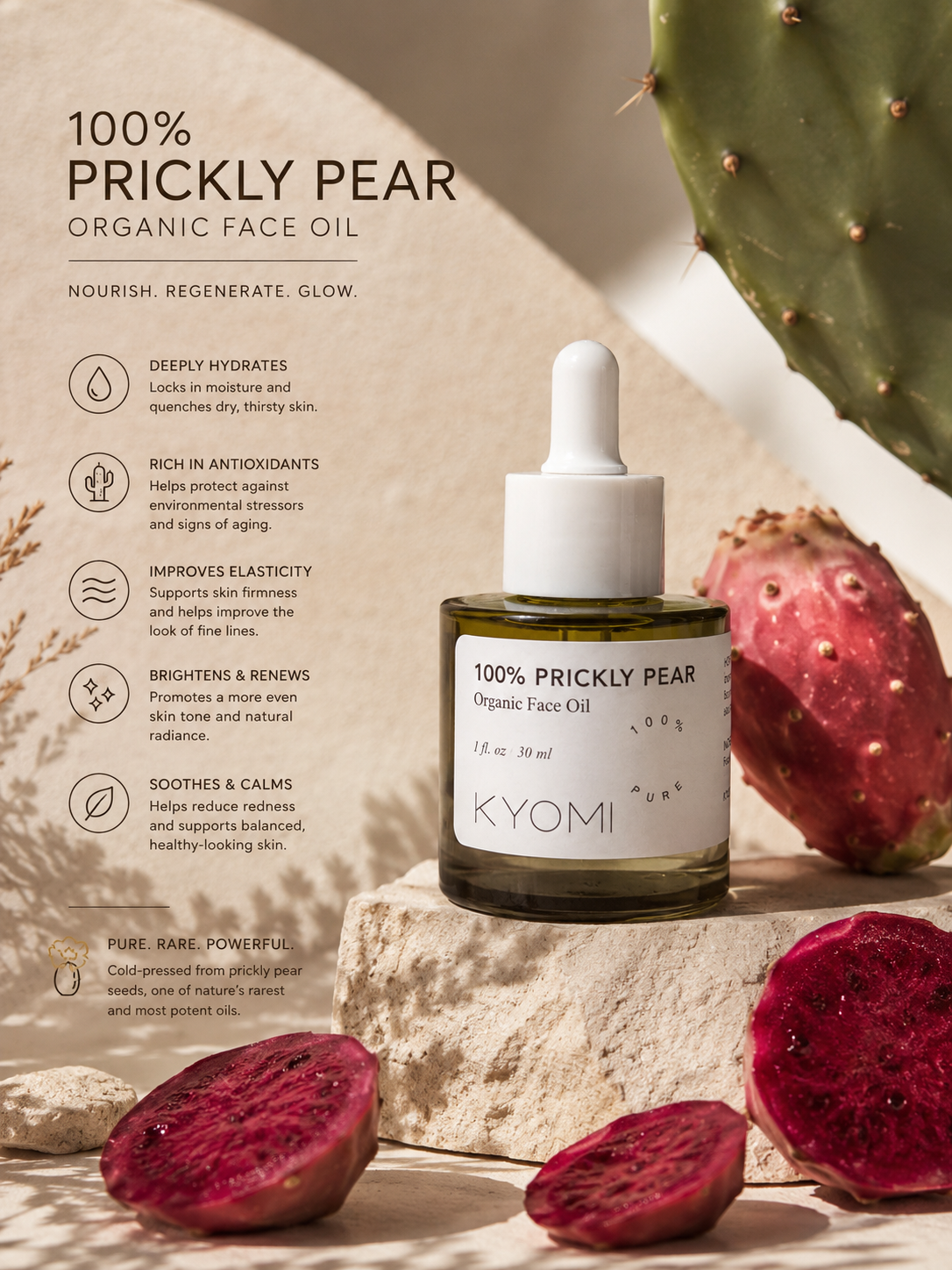 organic prickly pear face oil