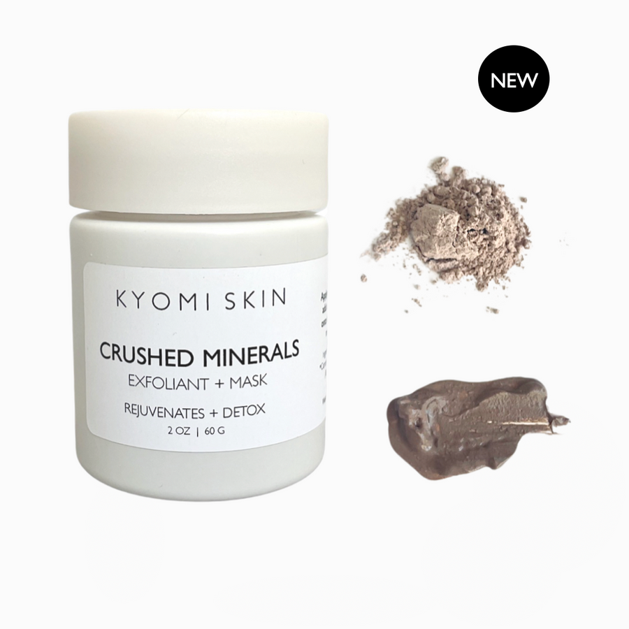 kyomi skin crushed minerals mask, red rhassoul facial mask, blue cambrian facial mask