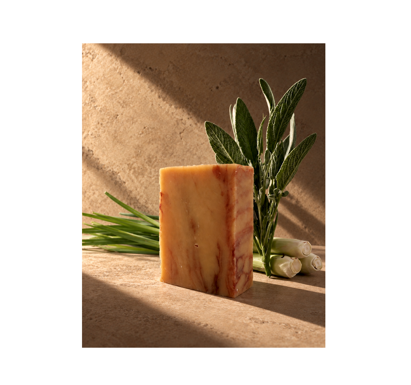 Rosehip Lemongrass Sage Soap Brick - Natural Soap Bar