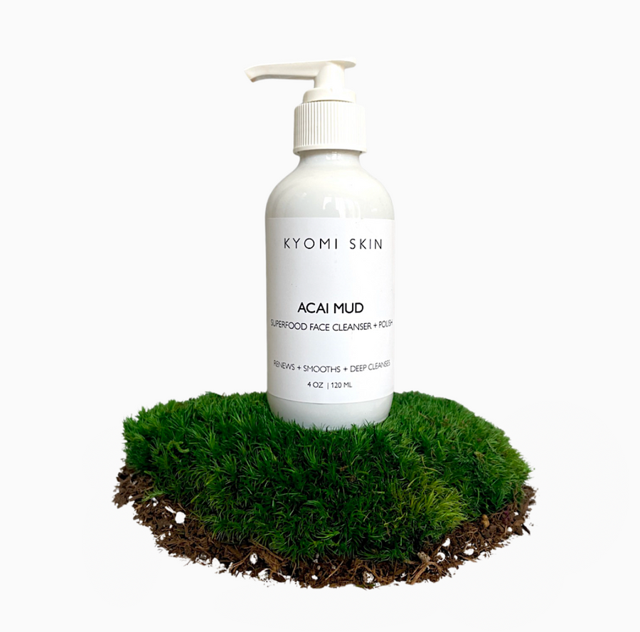 KYOMI SKIN Acai Mud face cleanser, organic face wash, natural face wash, superfood face wash, plant based face wash