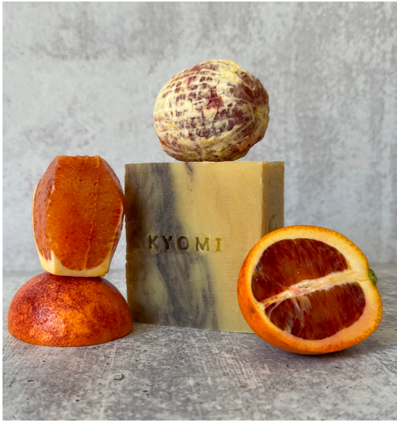 Soap house, Kyomi Skin blood orange patchouli soap brick, natural soap, organic soap, handmade soap