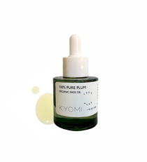 Kyomi 100% Pure Plum Organic Face Oil bottle on a white background