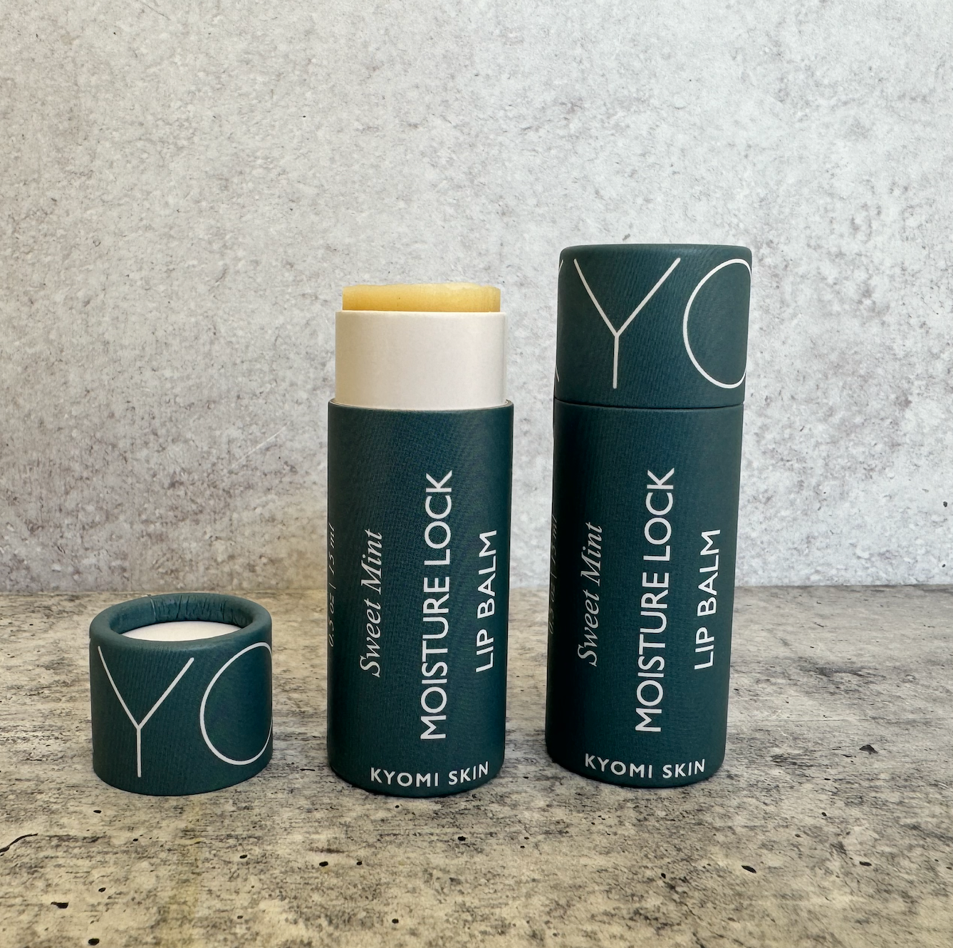 kyomi skin vegan lip balm, all natural lip balm, organic lip balm, sweet mint lip balm
