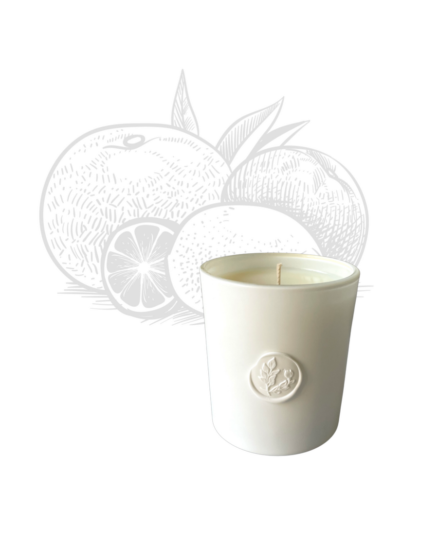 KYOMI CANDLE Satsuma Mandarin scented candle, luxury candles, highly scented candles